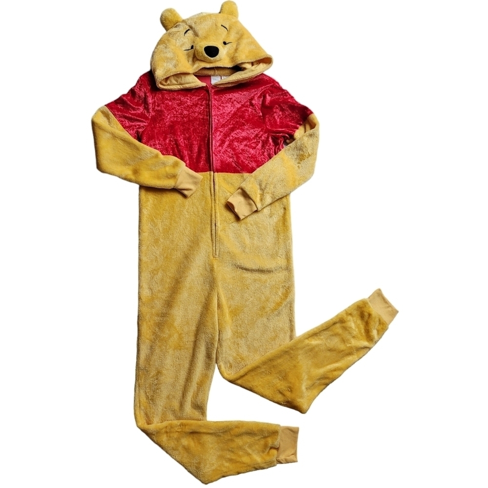 Disney Winnie The‎ Pooh Costume Adult Small One Piece Halloween Jumpsuit 4/6